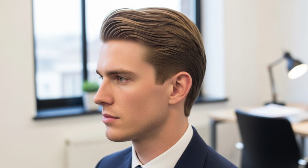 Professional medium-length men’s hairstyle