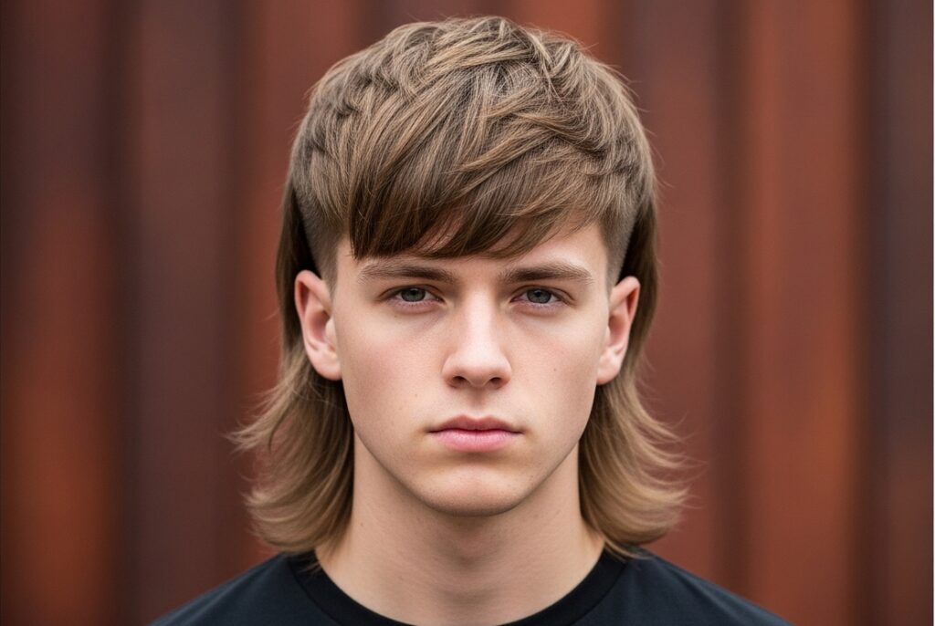 taper fade mullet on fine straight hair