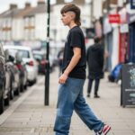 modern mullet fade with wavy texture