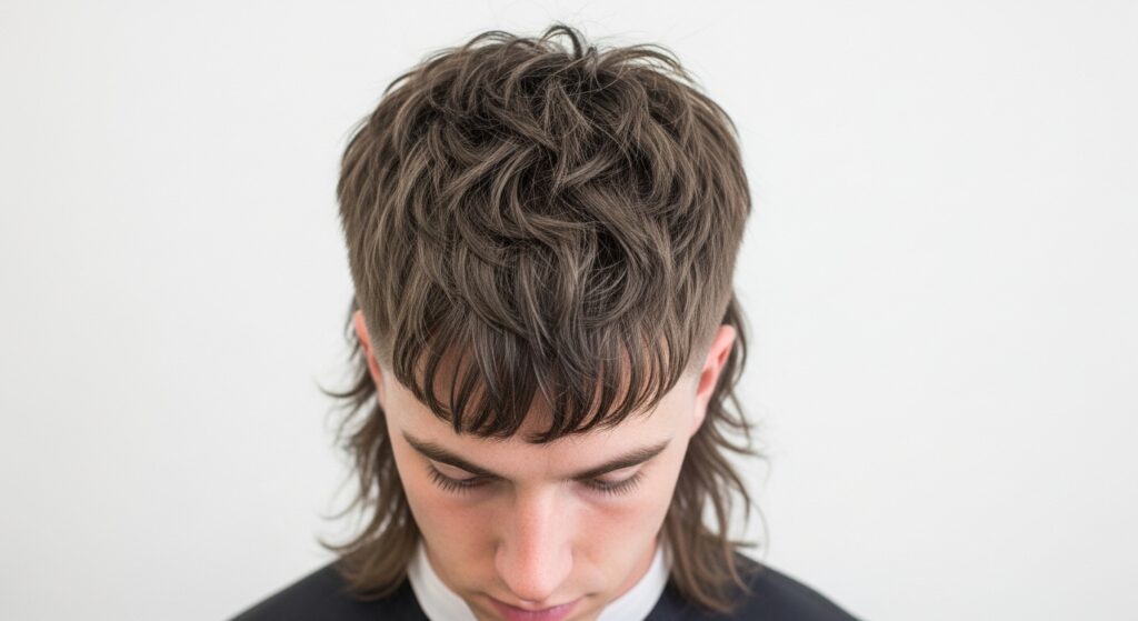 fade mullet haircut with volume