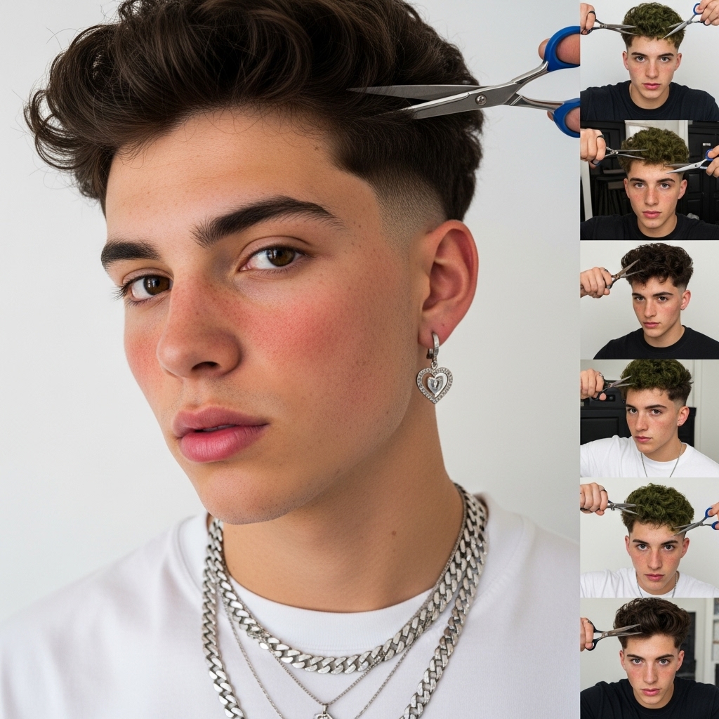 TikTok showing broccoli haircut trending clips