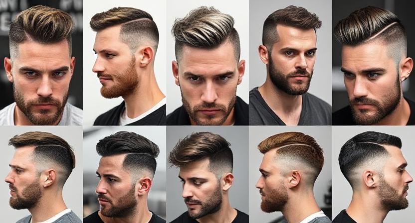 Collection of taper hairstyles for straight hair.