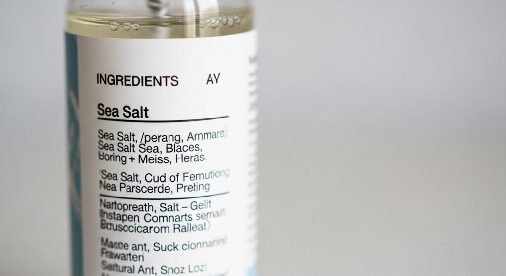 sea salt spray ingredients on label”