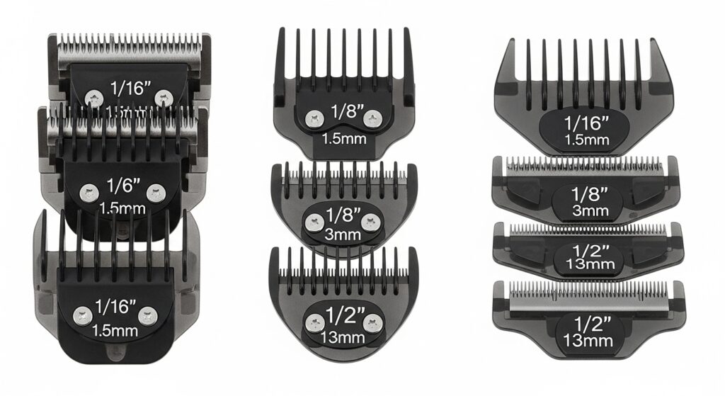 Wahl stainless steel beard trimmer and guard attachments