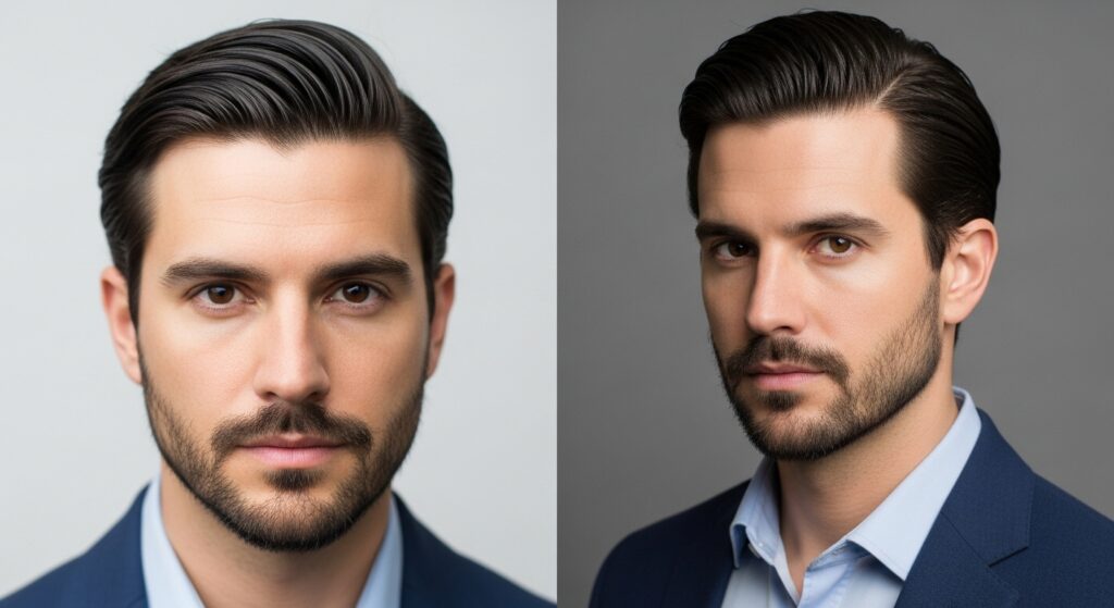 Collection of Indian men’s medium hairstyles for different occasions.