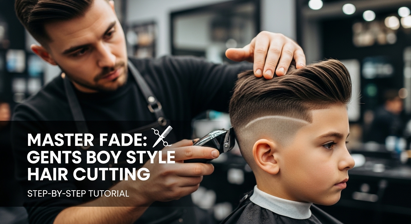 fade gents boy style hair cutting
