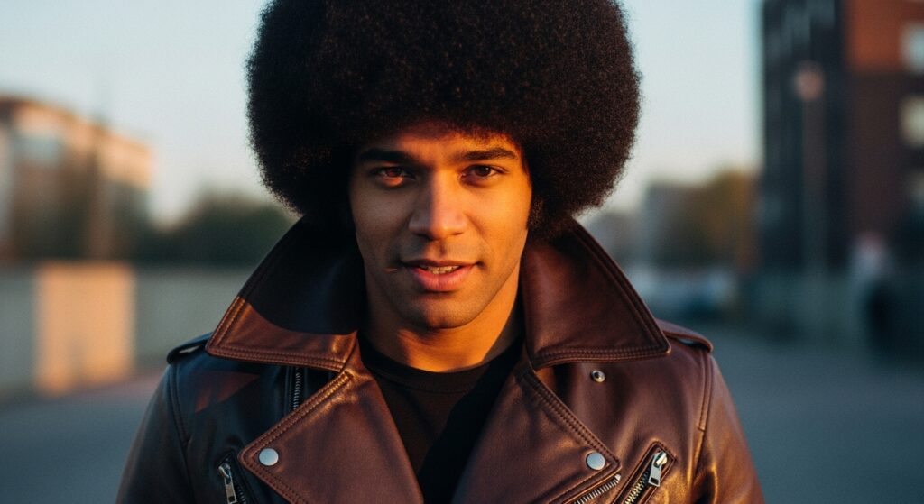 70s men’s afro hairstyle inspiration")