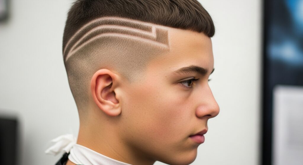 buzz cut design haircut teen boys